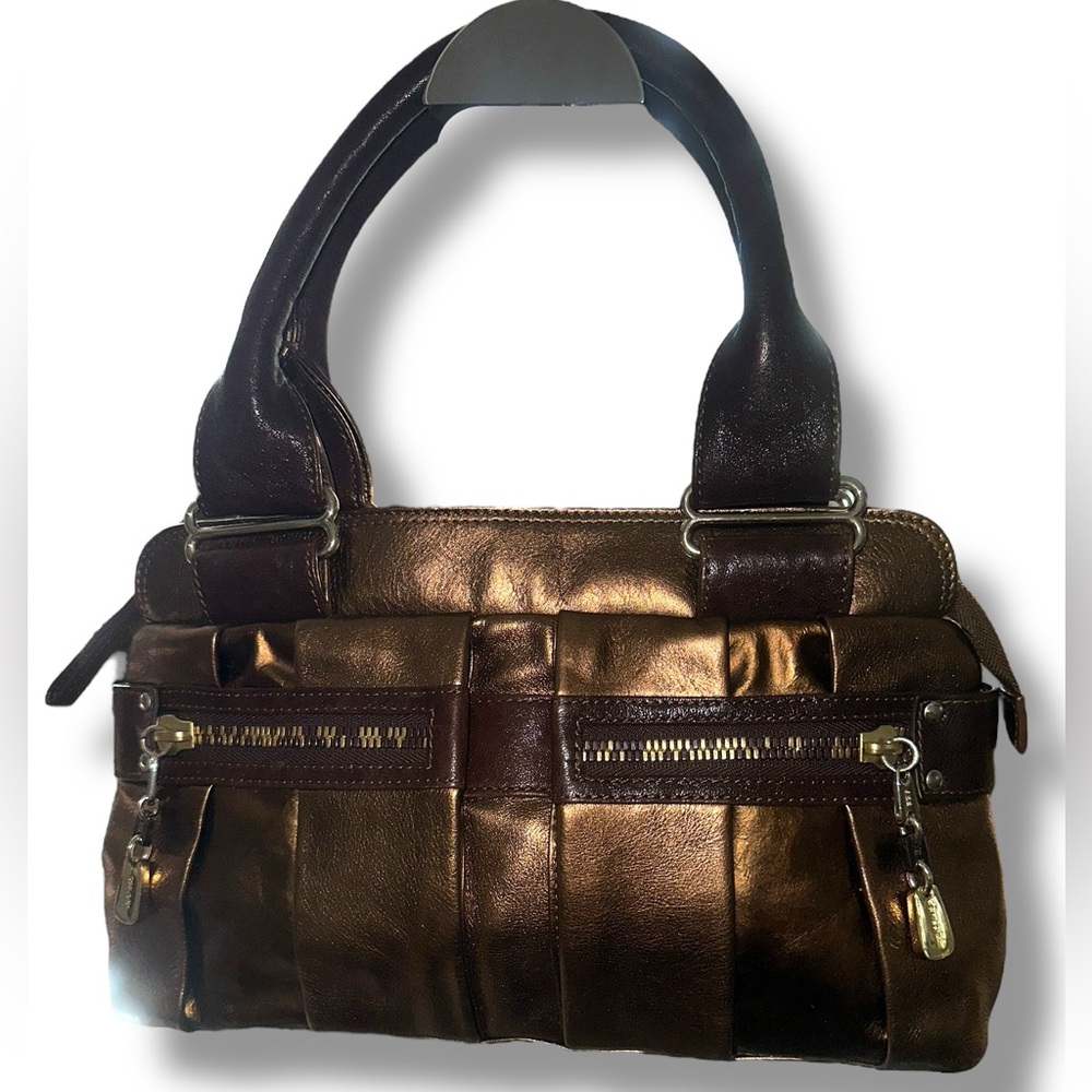 See by Chloé Two-Way Metallic Daytripper Bag BRONZE LEATHER BAG Satchel Shoulder
